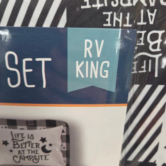 Camco Life is Better at The Campsite Camper/RV King Buffalo Plaid Black/White - Picture 5 of 5